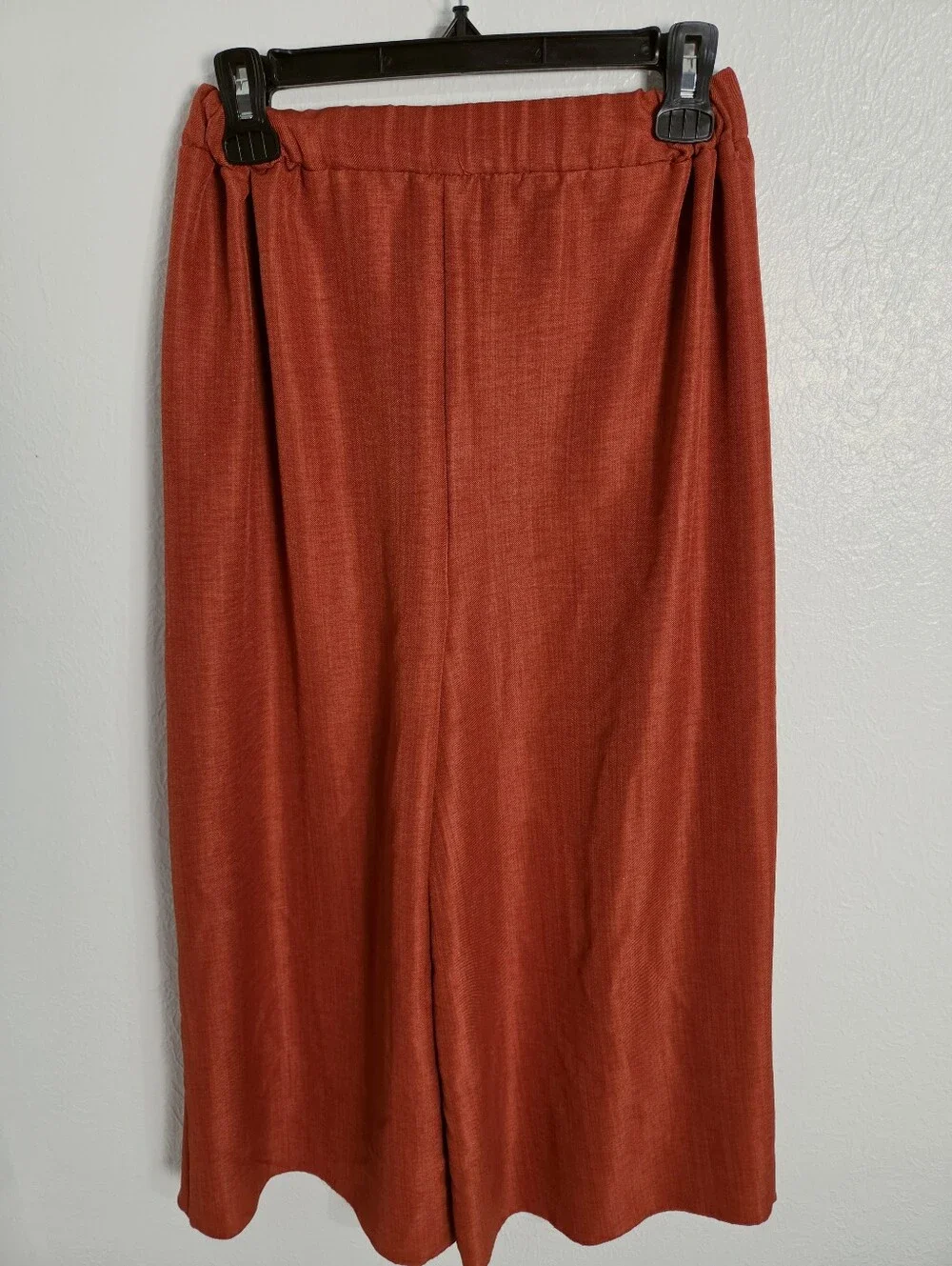 Shein Wide Leg Rust-Red Ankle Pants, Size Medium